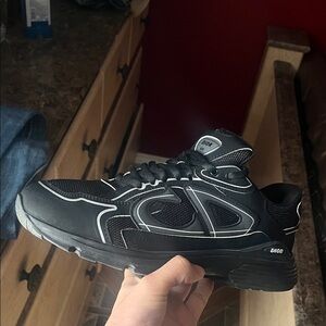 Dior Men's Black and White Sneakers